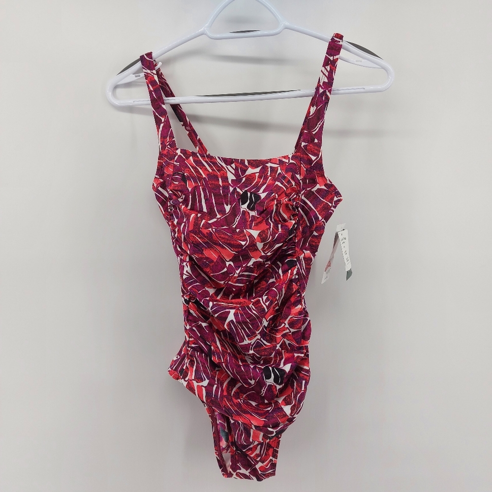 L.L.Bean Square Neck one piece shapewear swimsuit UPG 50+